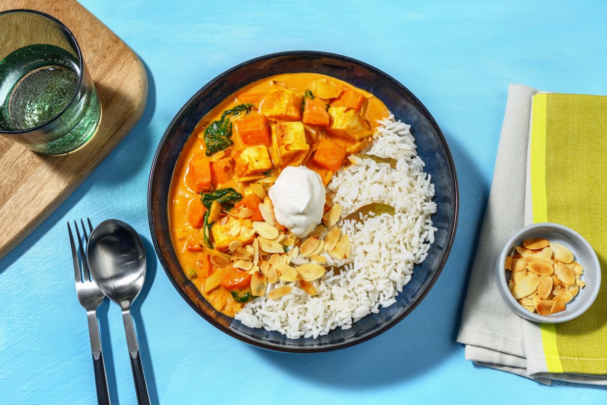 Haloumi & Roast Veggie Korma Curry