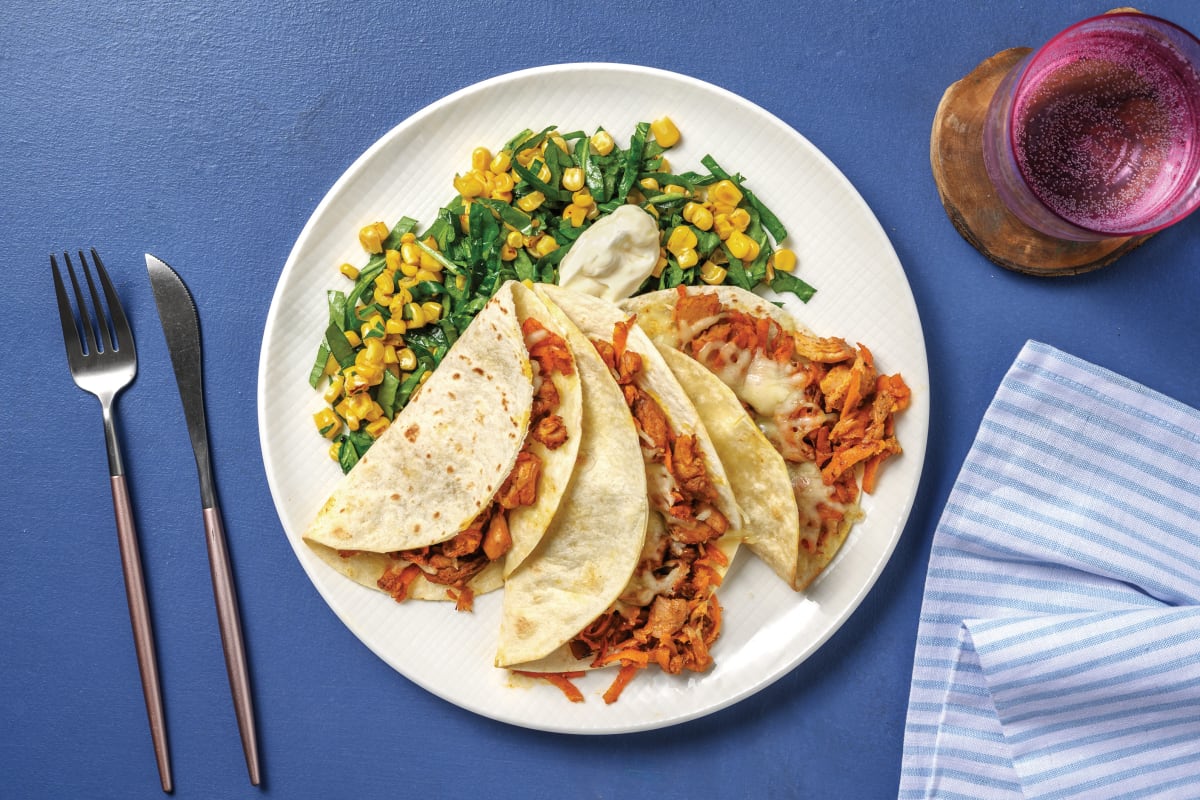 American BBQ Pulled Pork Quesadillas