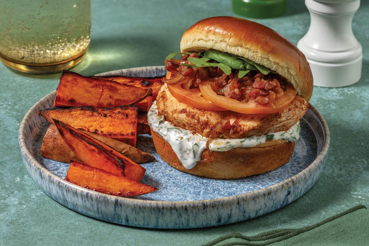 Aussie-Spiced Chicken & Bacon Burger