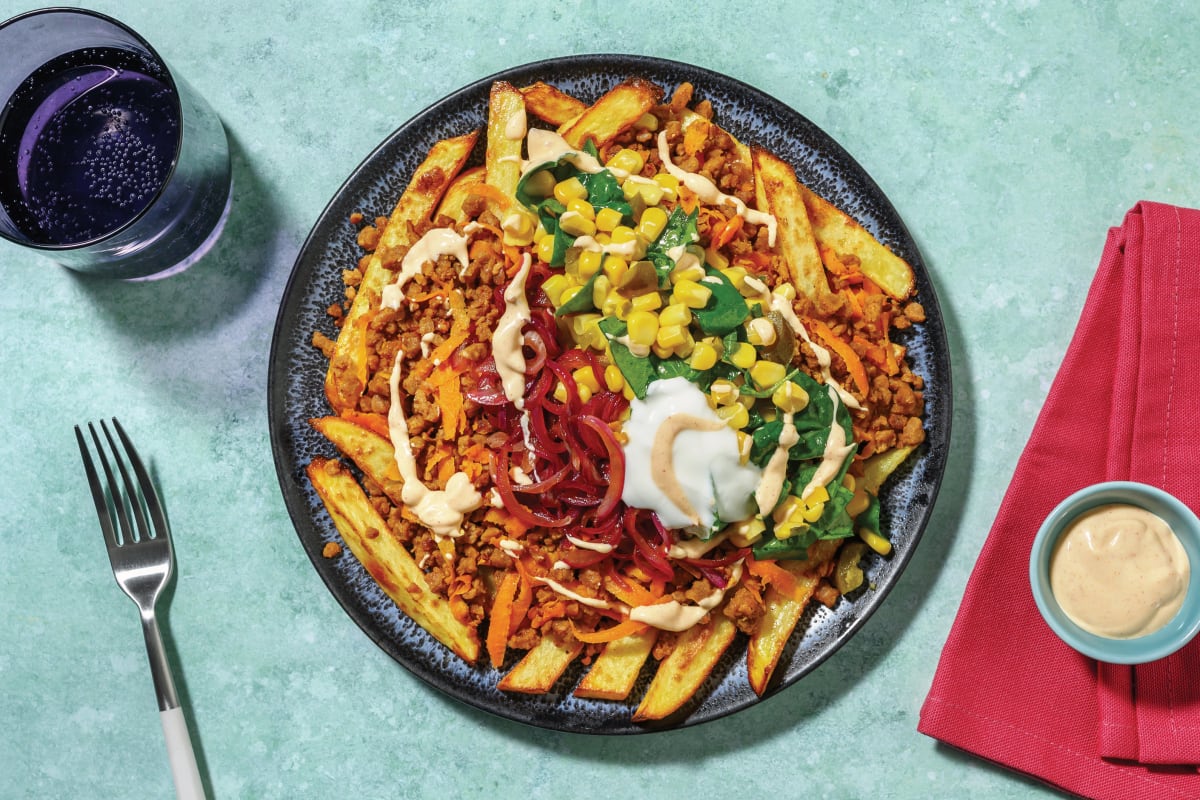 Easy Plant-Based Mince Loaded Fries