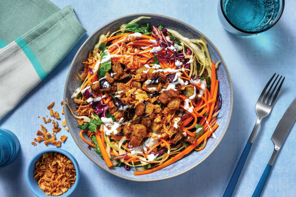 Asian-Style Eggplant & Carrot Noodle Salad