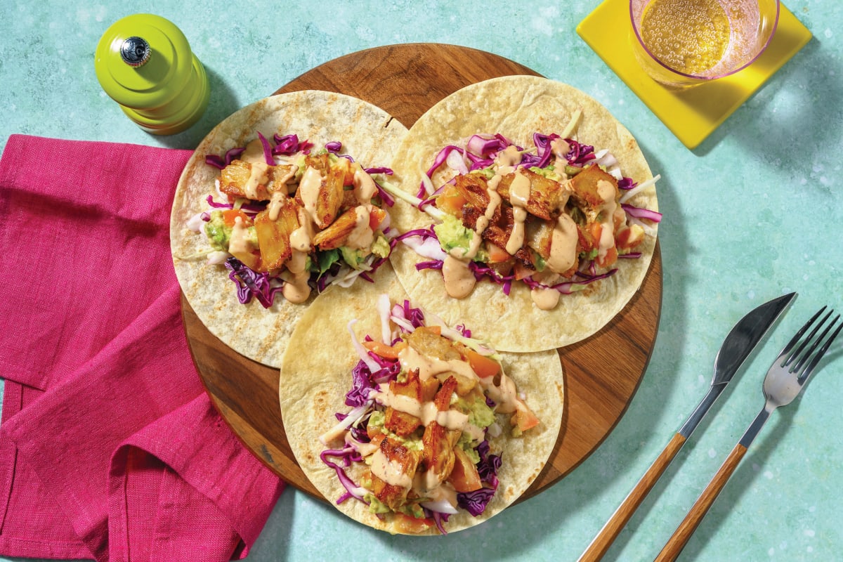 Double Crumbed Plant-Based Chick'n & Slaw Tacos