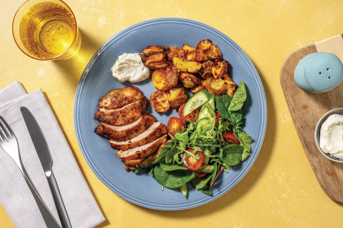 Spiced Chicken & Garlic-Butter Potatoes