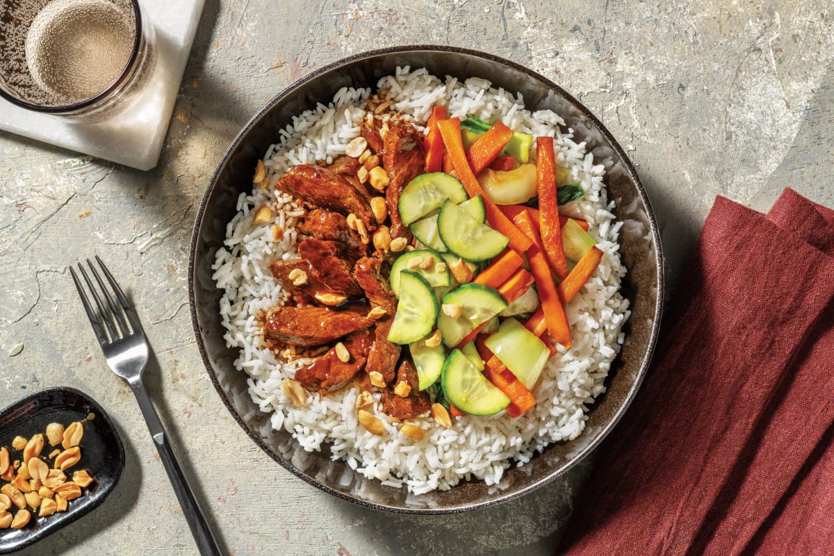 Quick Ginger-Soy Beef & Veggie Stir-Fry