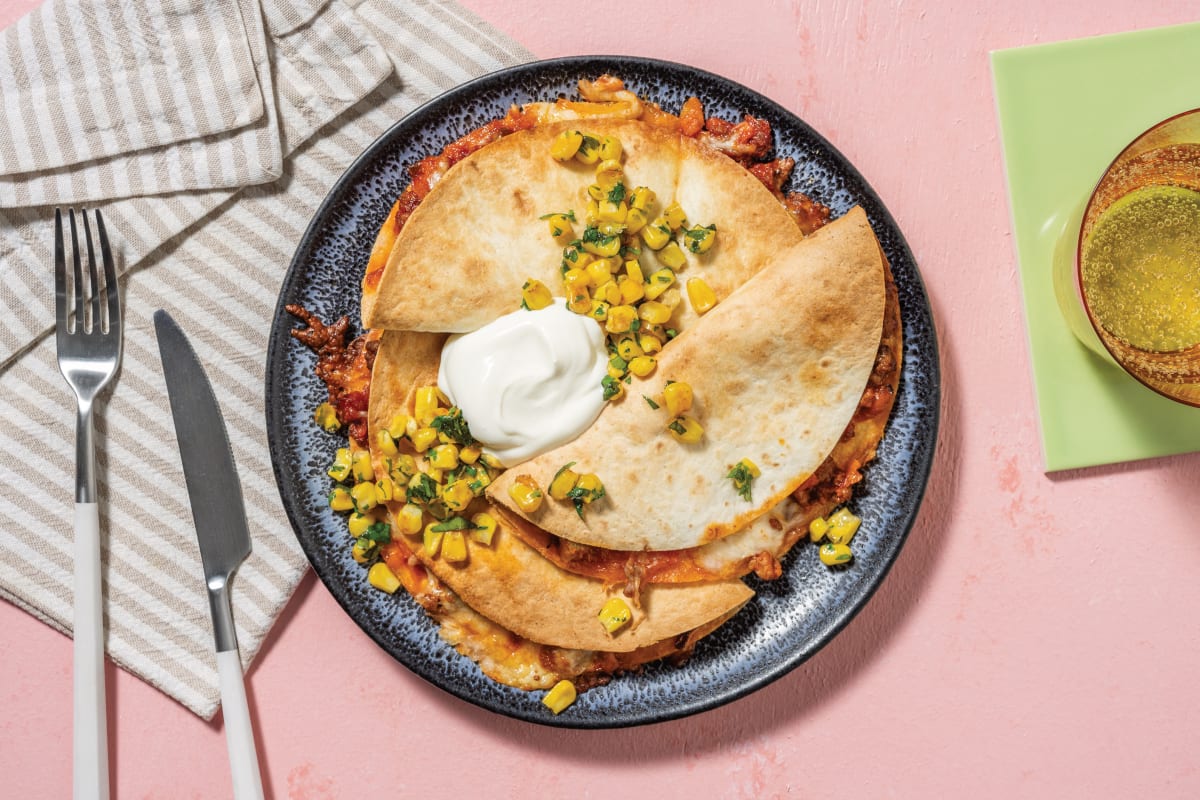 Tex-Mex Beef & Bacon Quesadillas