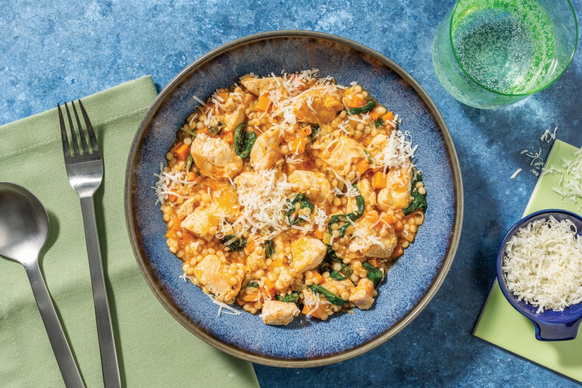 One-Pot Chicken & Israeli Couscous Bowl