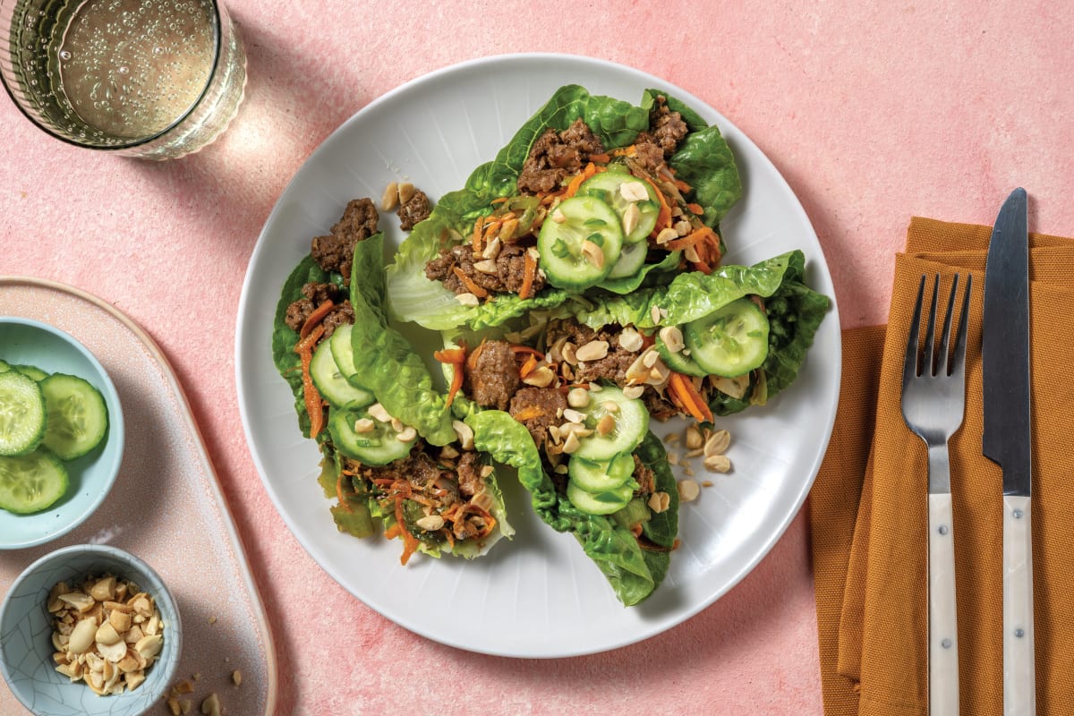 Garlic & Ssamjang Pork Lettuce Cups