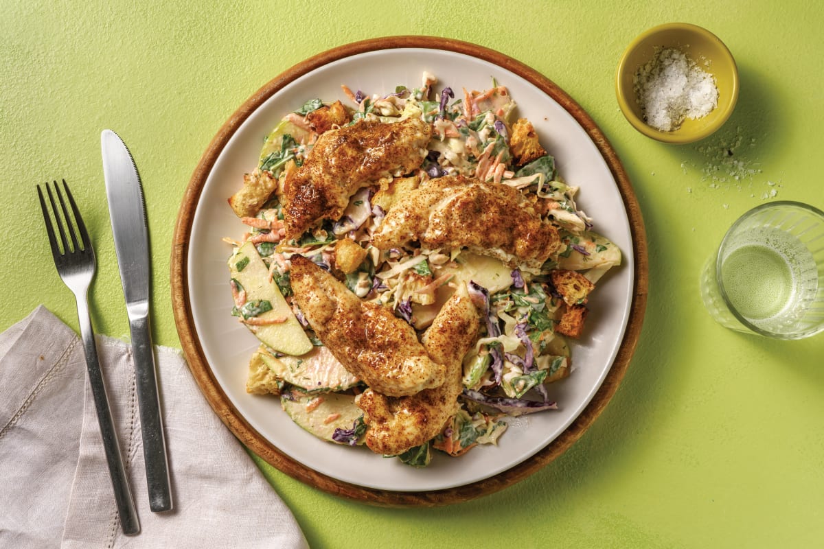 Quick Aussie Beef & Dill-Parsley Mayo Slaw