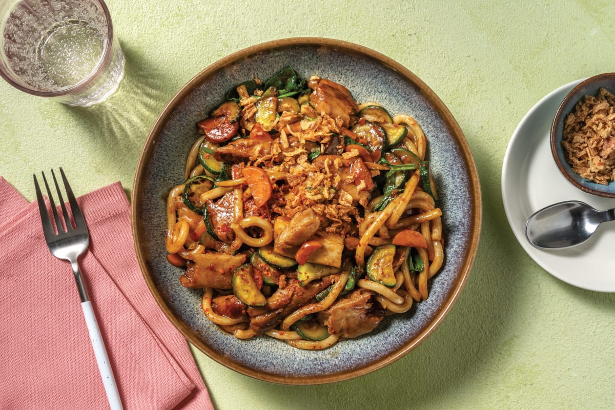 Plant-Based Chick’n Udon Noodle Stir-Fry