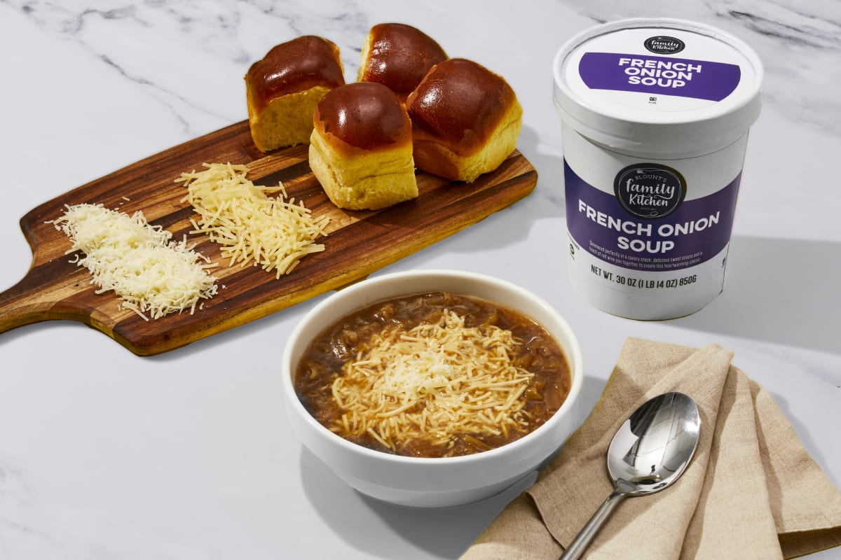 French Onion Soup with Parker House Rolls