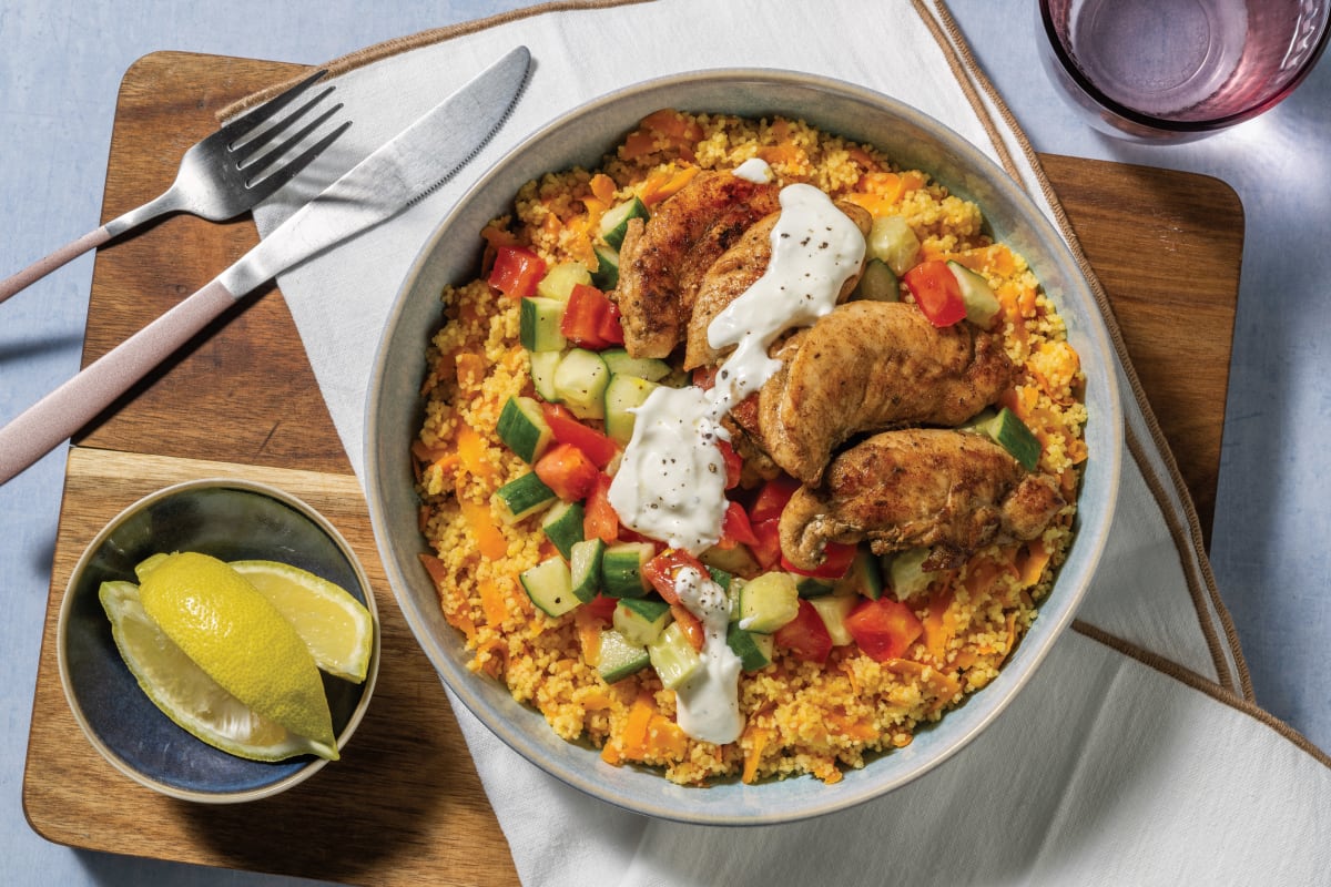 Chermoula Chicken & Wholemeal-Carrot Couscous