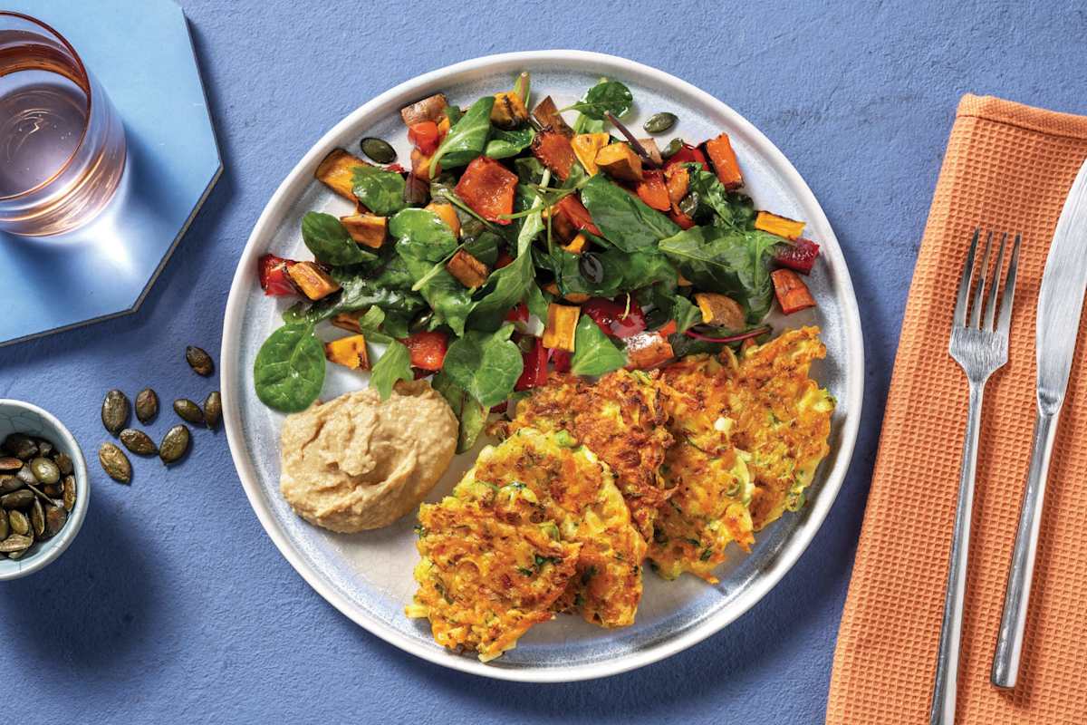 Chicken & Zucchini-Cheddar Fritters