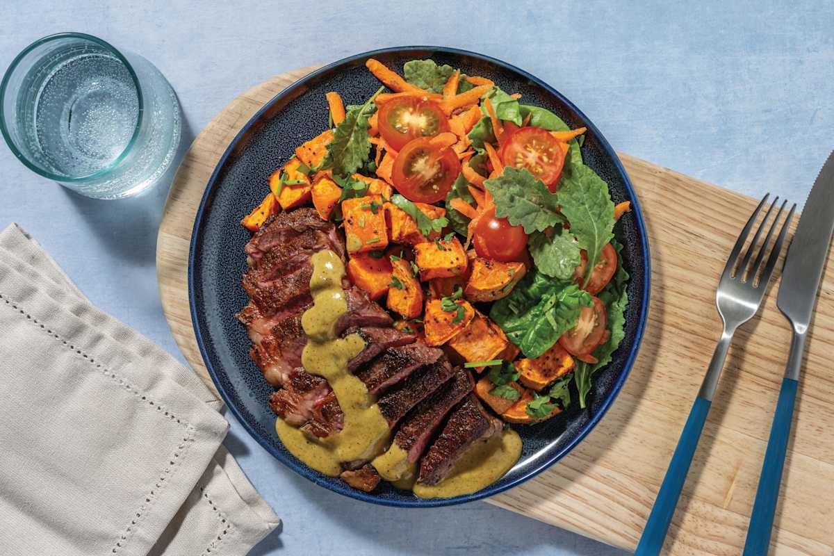 Seared Tofu & Spiced Sweet Potatoes