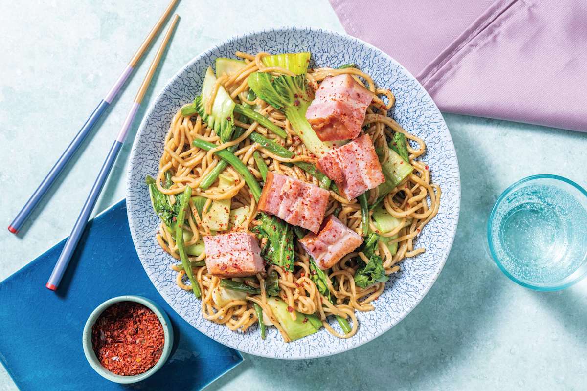 Thai-Style Crispy Pork & Egg Noodles