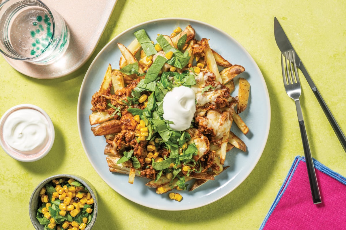 Tex-Mex Pulled Pork Loaded Fries