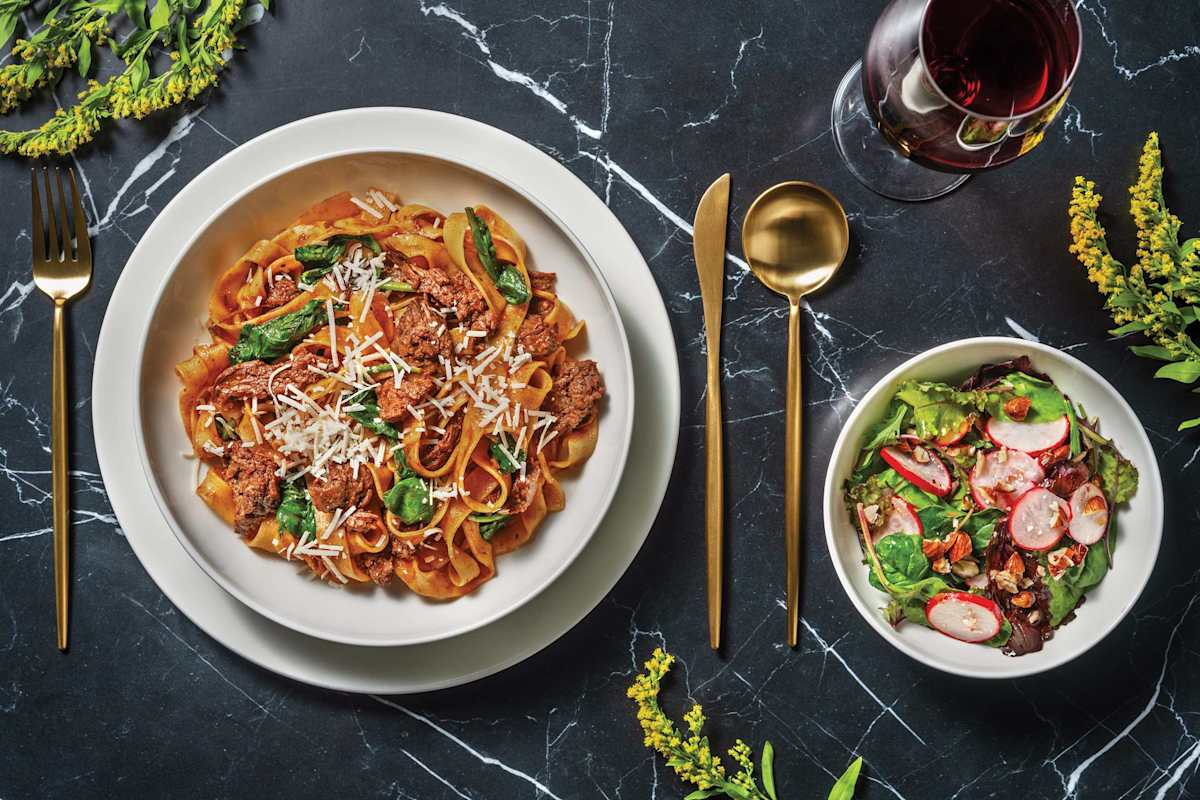 Beef Brisket & Red Wine Fettuccine