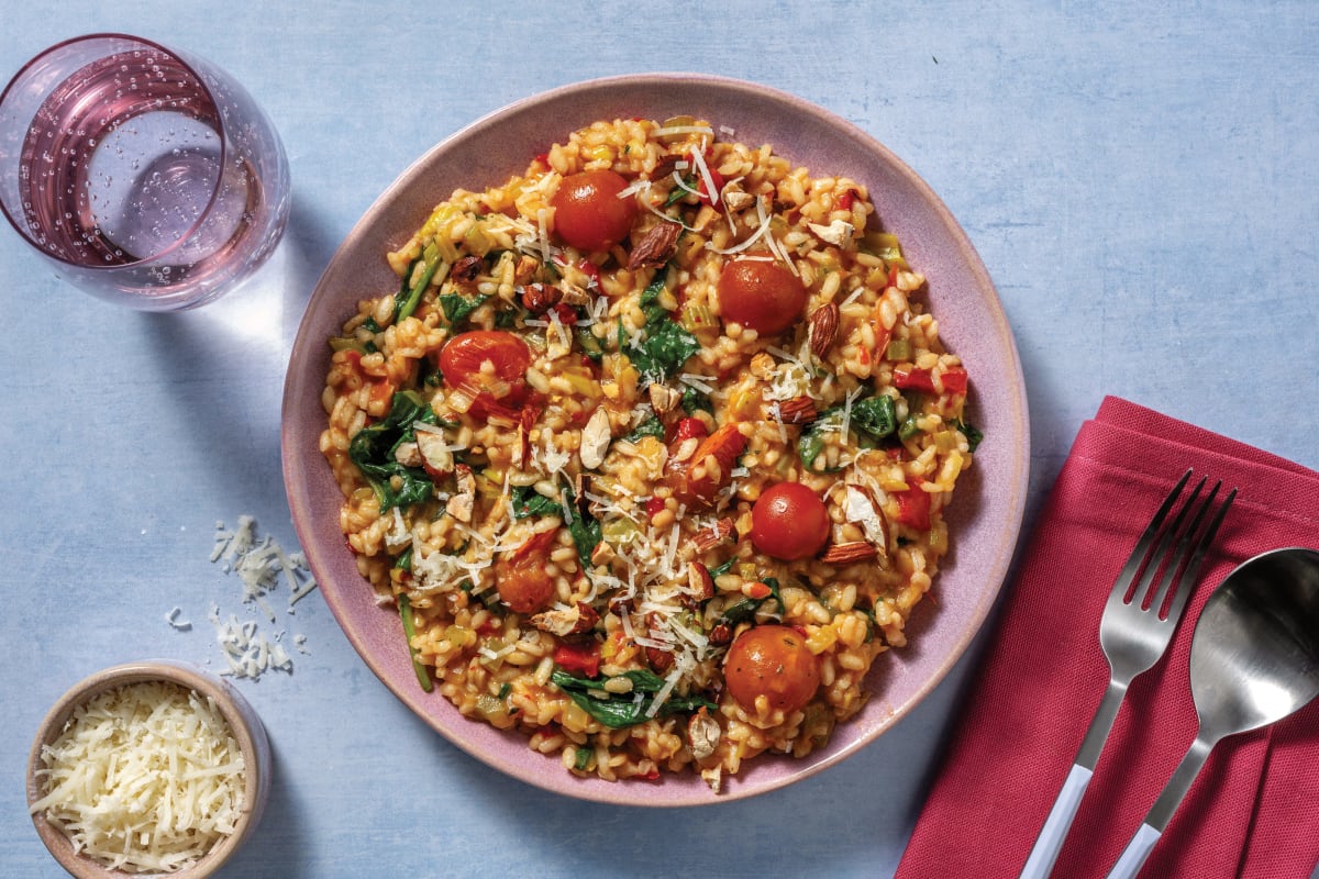 One-Pot Mediterranean Leek & Tomato Risotto