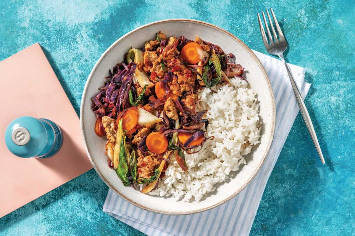 Sticky Ginger Pork & Veggie Stir-Fry