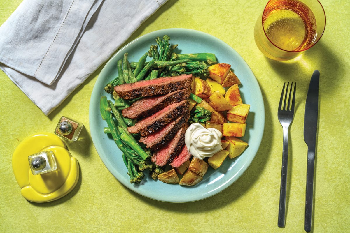 Lemon-Pepper Beef Rump & Baby Broccoli