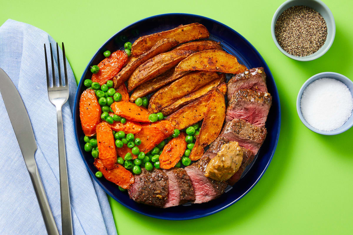 Sizzling Garlic Herb Butter Steak