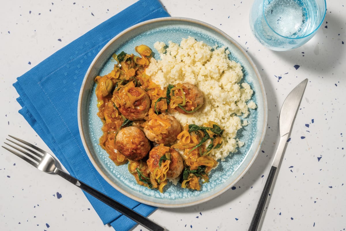 Herby Pork Meatballs & Cauliflower Rice