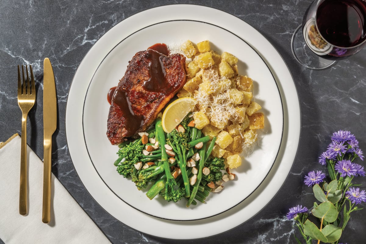 Venison Steak & Creamy Dijon Potatoes