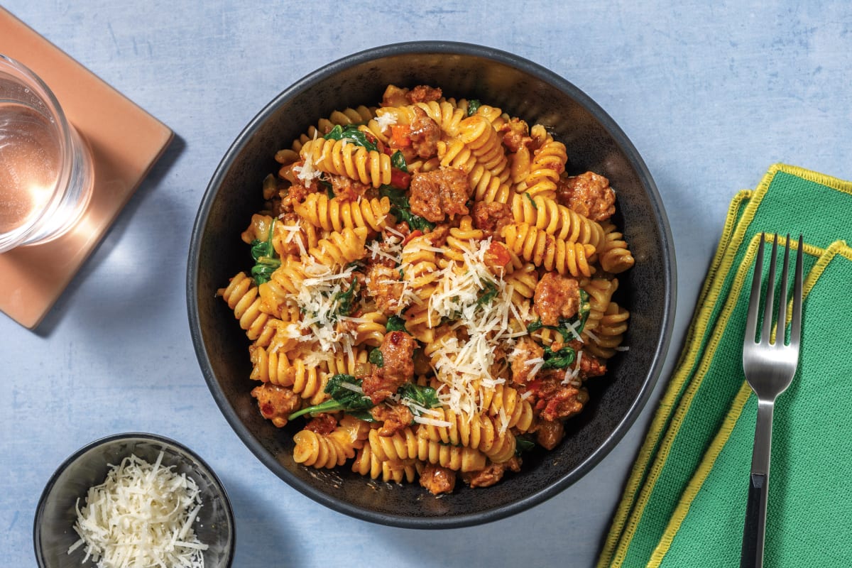 Nan’s Creamy Pork Sausage Orecchiette