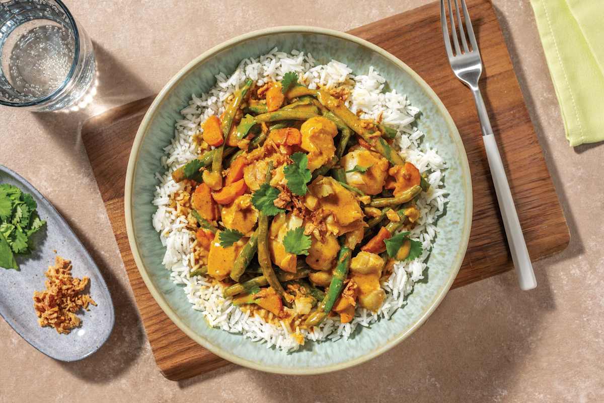 Golden Coconut Prawn Curry