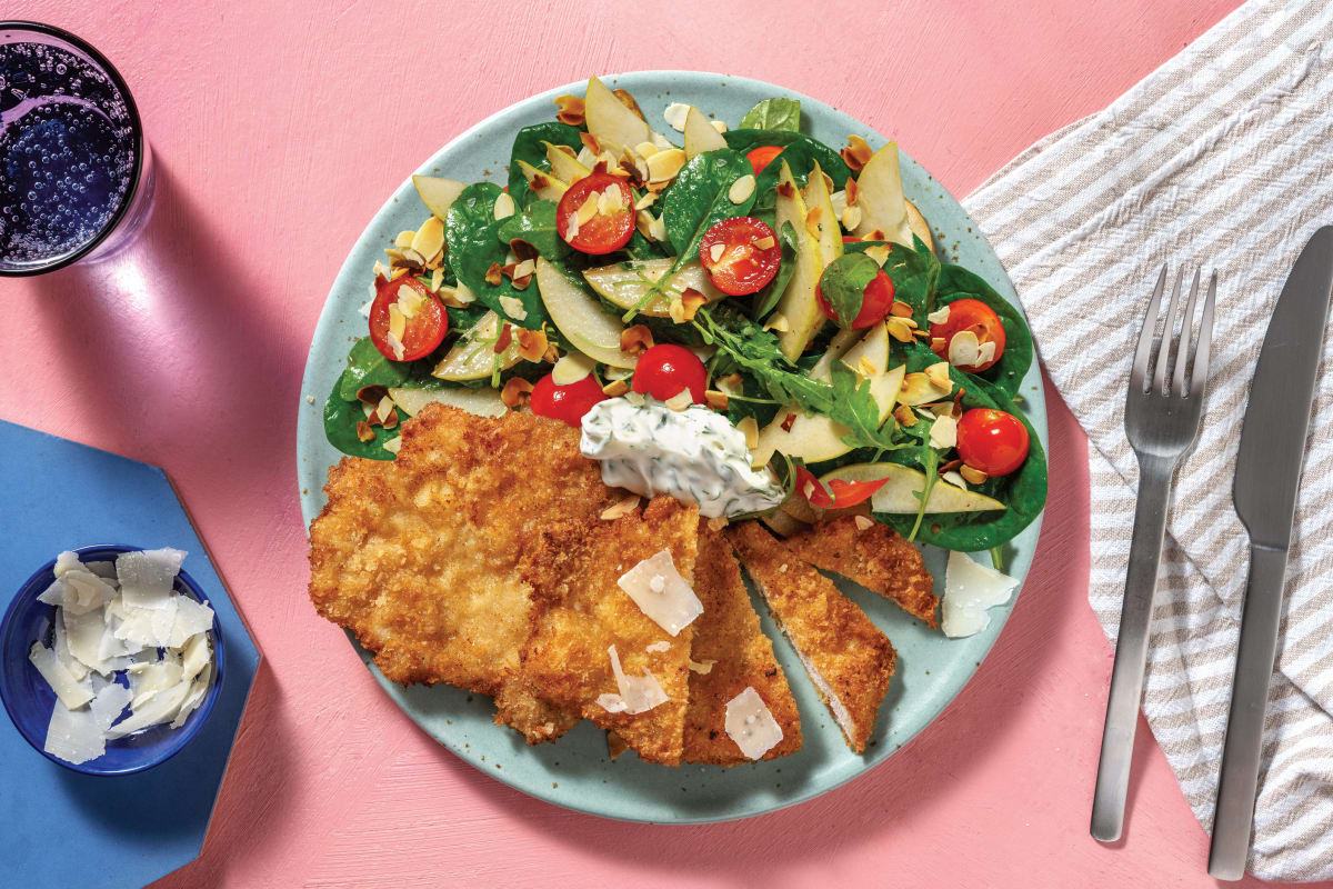 Italian Pork Cotoletta & Cherry Tomato Salad