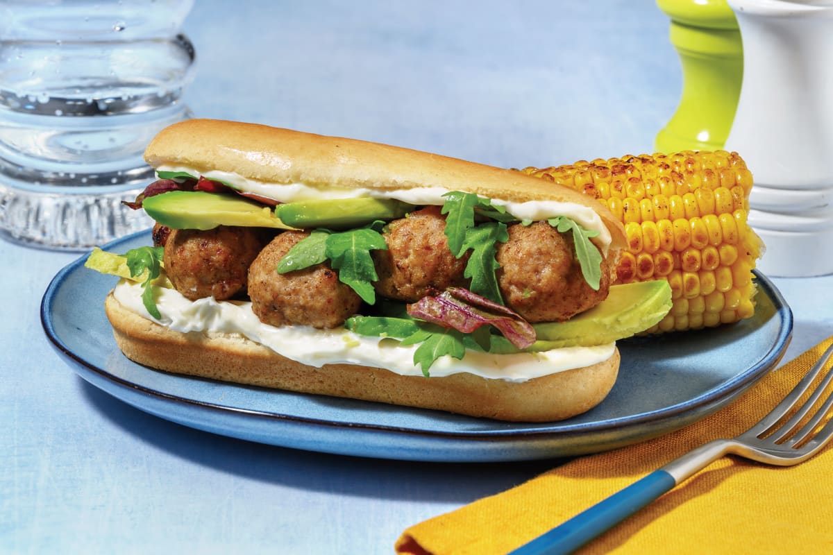 Hearty Louisiana Pork Meatball Sub