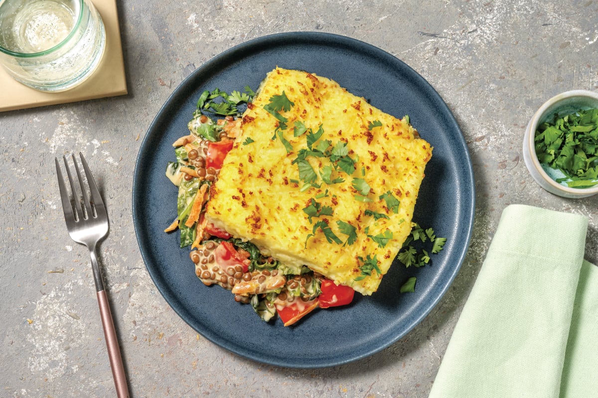 Caribbean Lentil & Veggie Pie