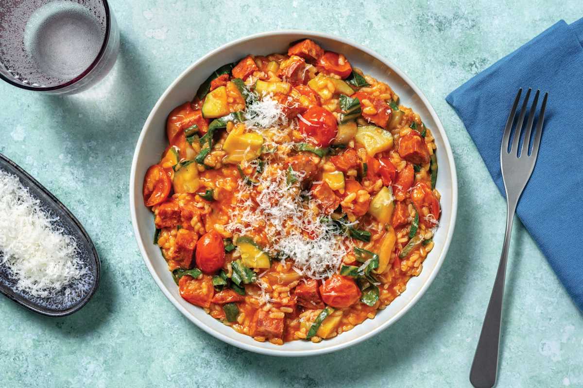 Nan's Chorizo & Veggie Risotto