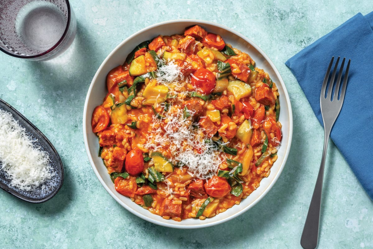 Nan's Chorizo & Veggie Risotto