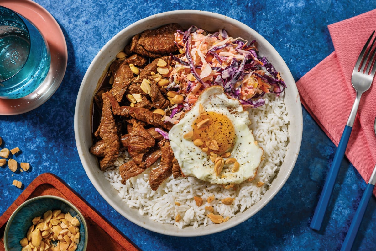 Quick Soy-Ginger Beef Bowl