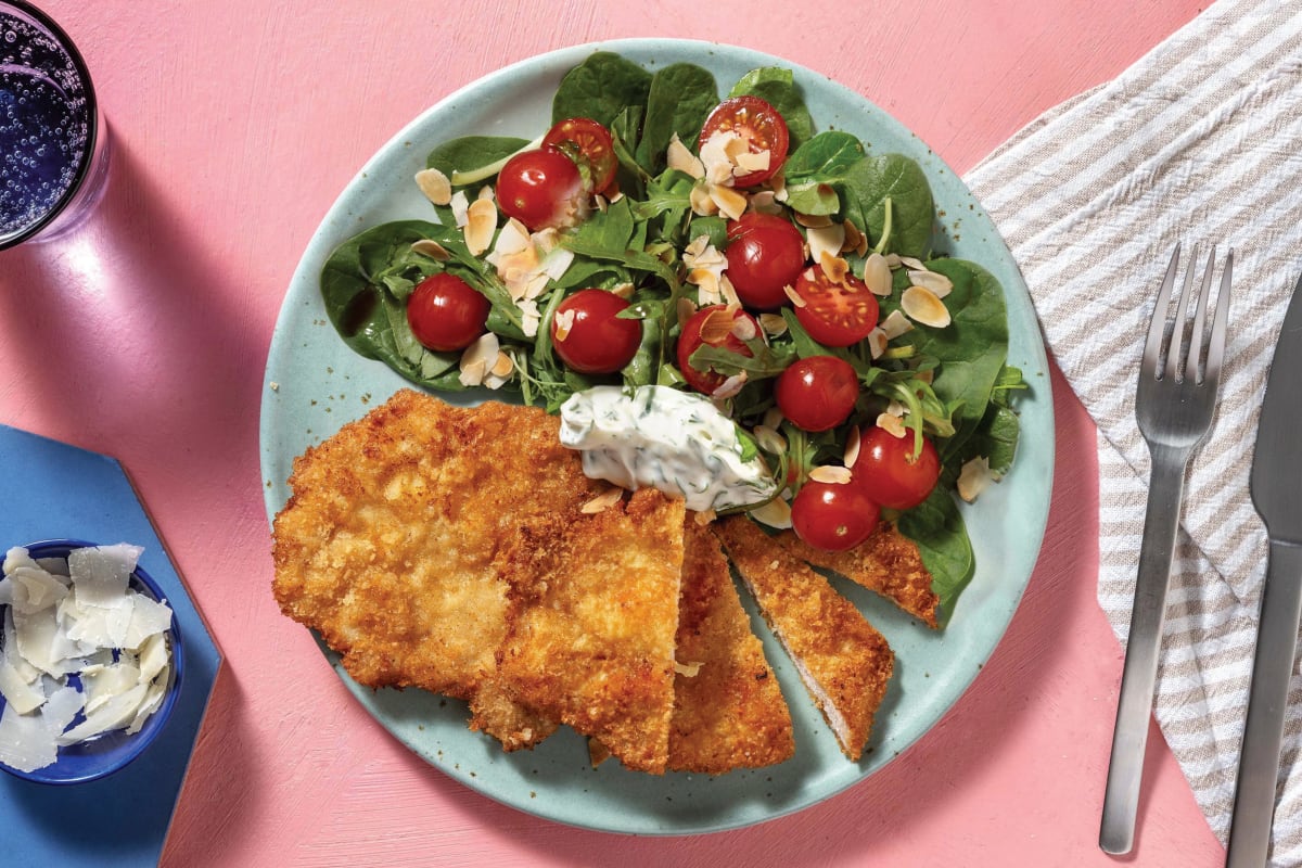 Italian Pork Cotoletta & Cherry Tomato Salad