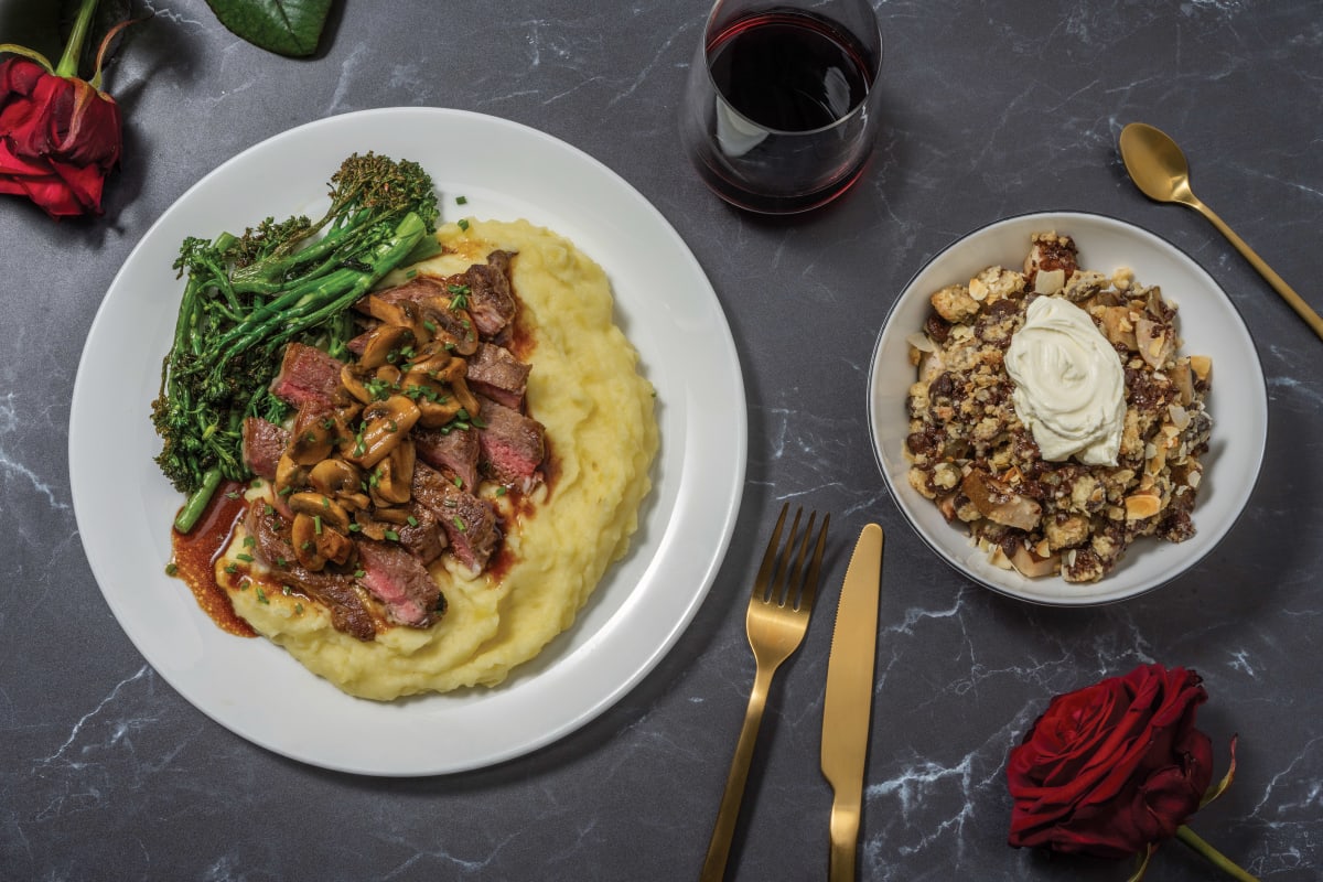 Peppercorn-Crusted Venison & Potato Mash for Dinner