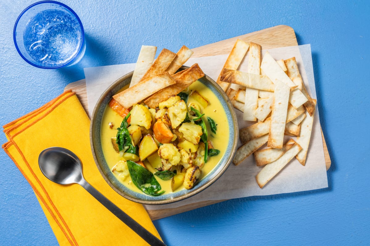 Indian Potato & Cauliflower Korma Soup
