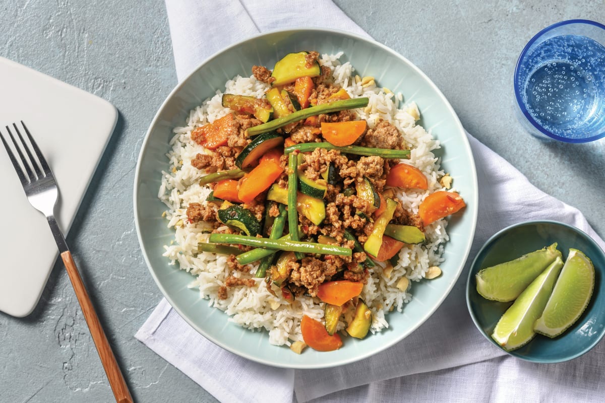 Sweet Chilli Pork & Peanut Rice Bowl