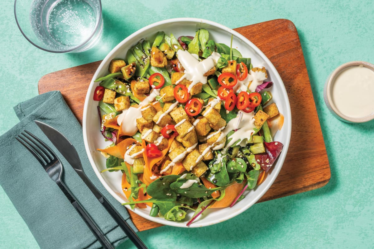 Quick Asian BBQ Tofu Bowl