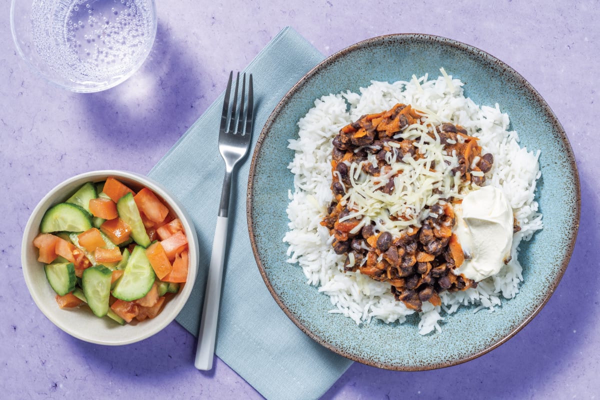 Tex-Mex Black Bean & Beef Burrito Bowl