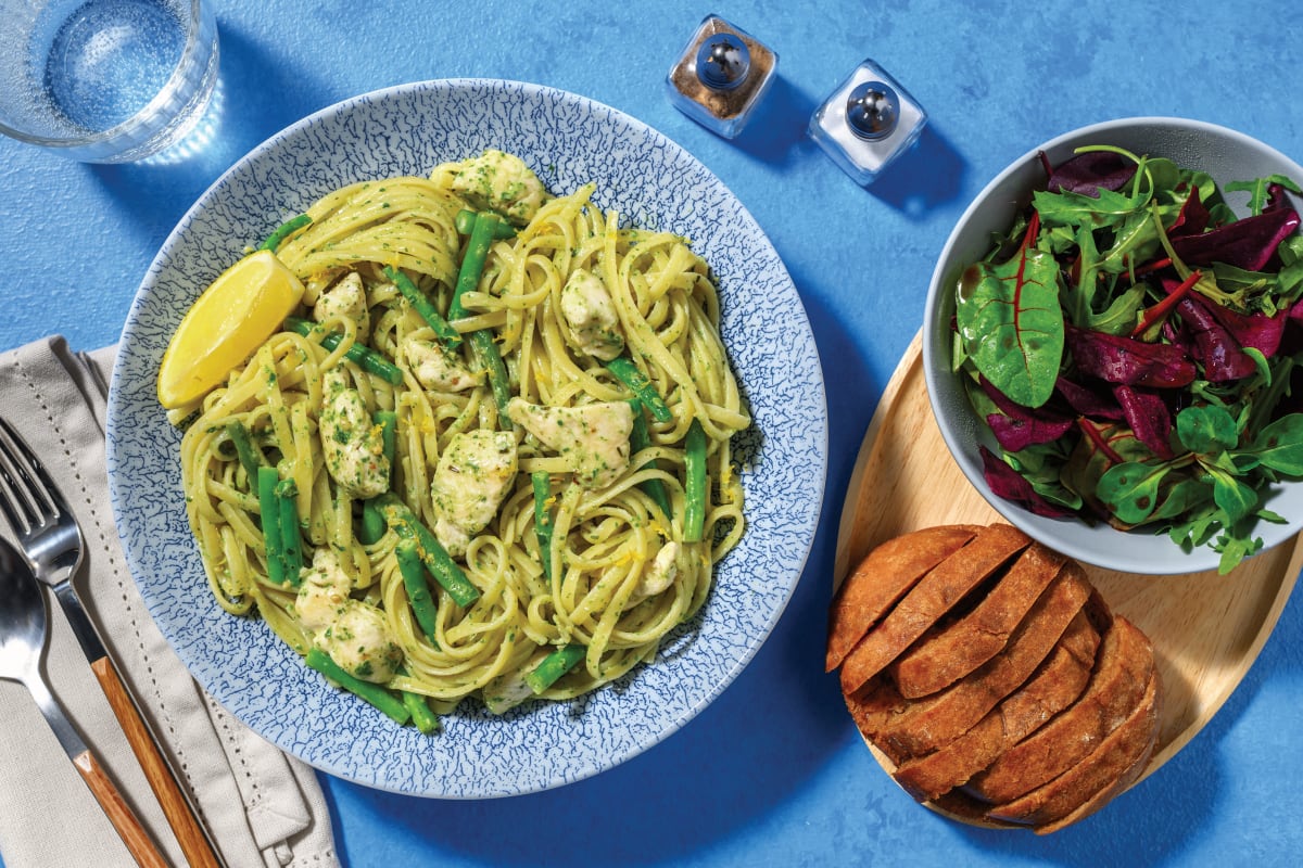 Chicken & Pesto Fettuccine alla Genovese