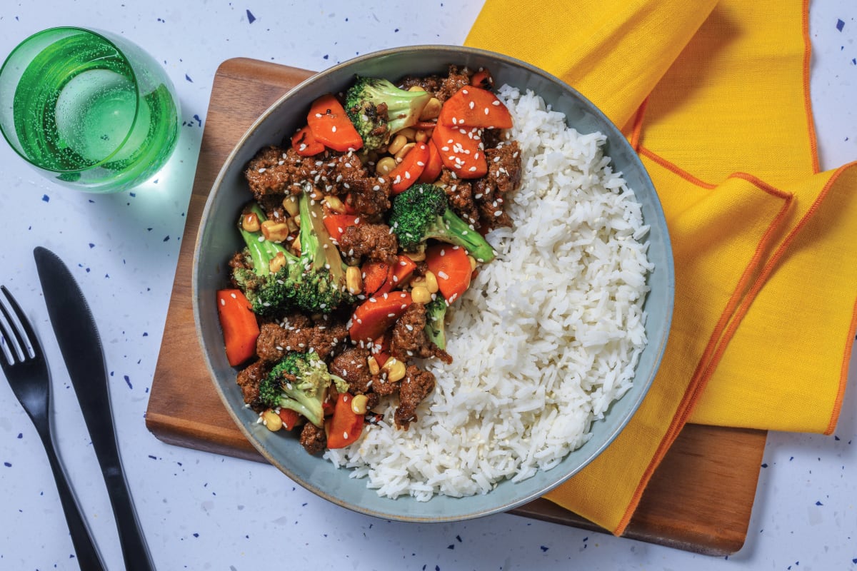 Double Sweet Chilli Ginger Beef & Broccoli Stir-Fry