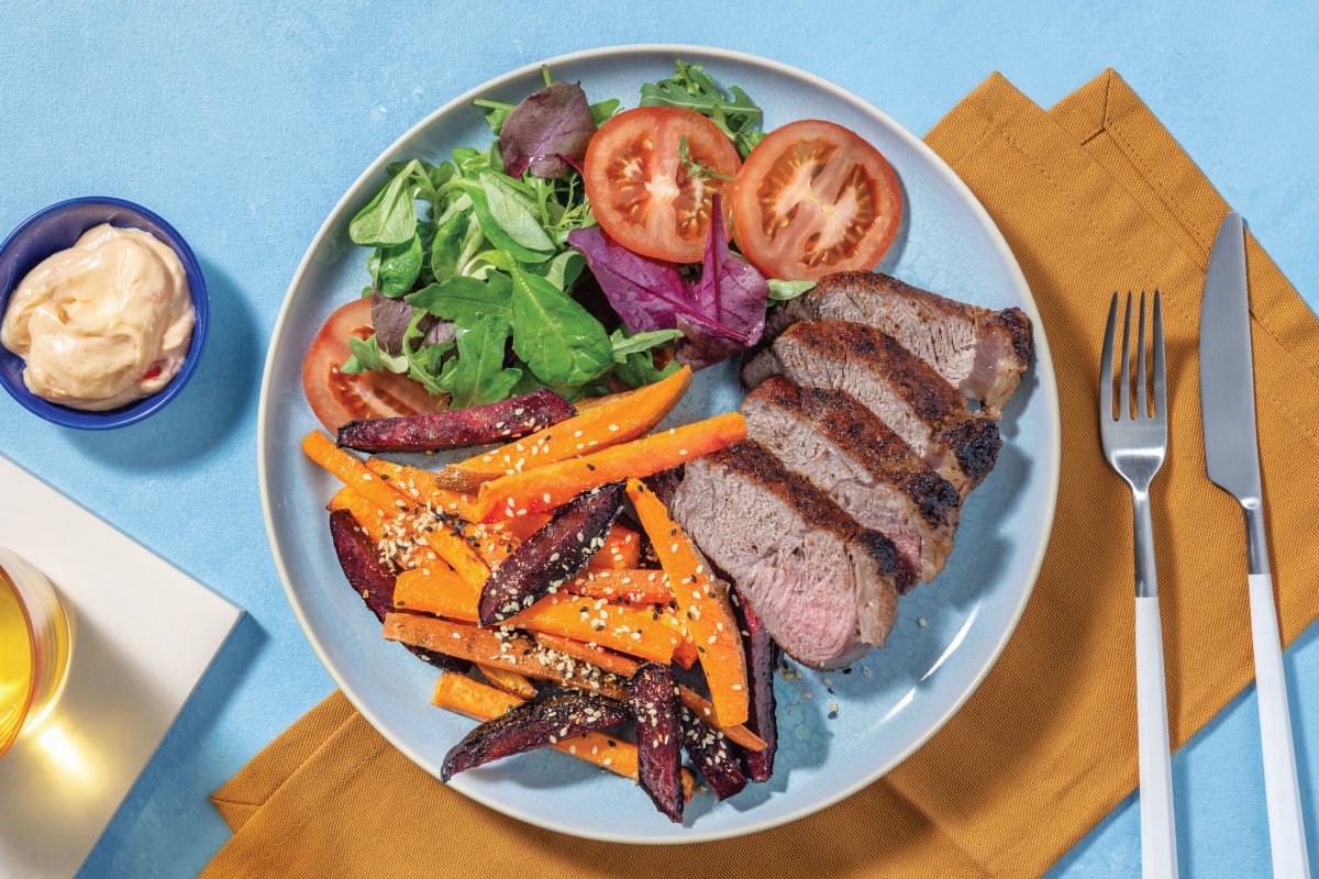 Double Jerk-Spiced Beef Rump & Tomato Salad