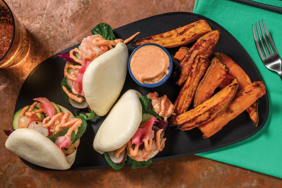 Sweet Chilli Mayo Prawn Bao Buns