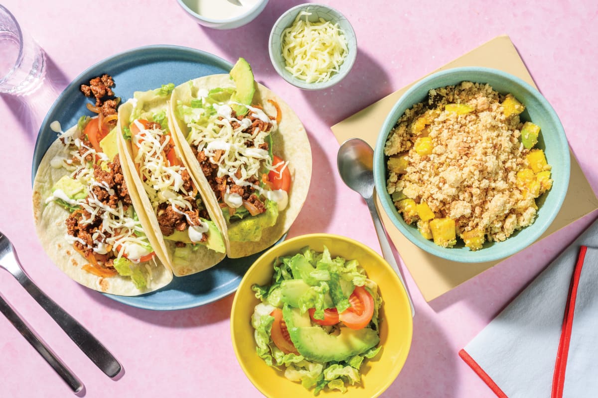 BBQ Tex-Mex Beef & Avocado Tacos for Dinner