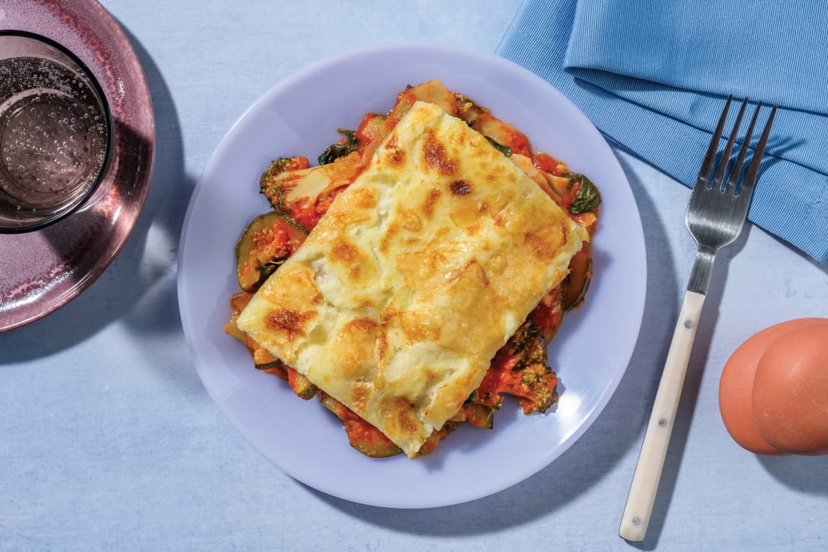 Rustic Green Veggie & Tomato Lasagne