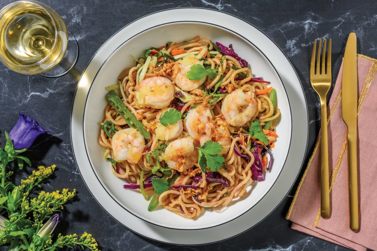 Ginger Prawn & Sesame Ponzu Noodle Salad