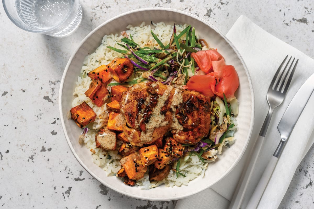 Sesame Chicken Poke Bowl