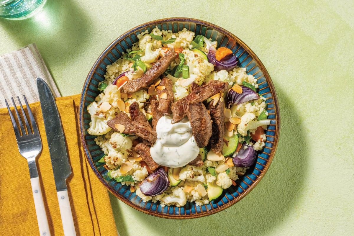 Aussie Double Beef & Roast Veggie Couscous