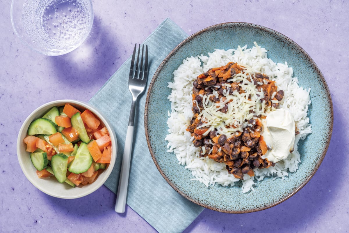 Tex-Mex Black Bean & Beef Burrito Bowl